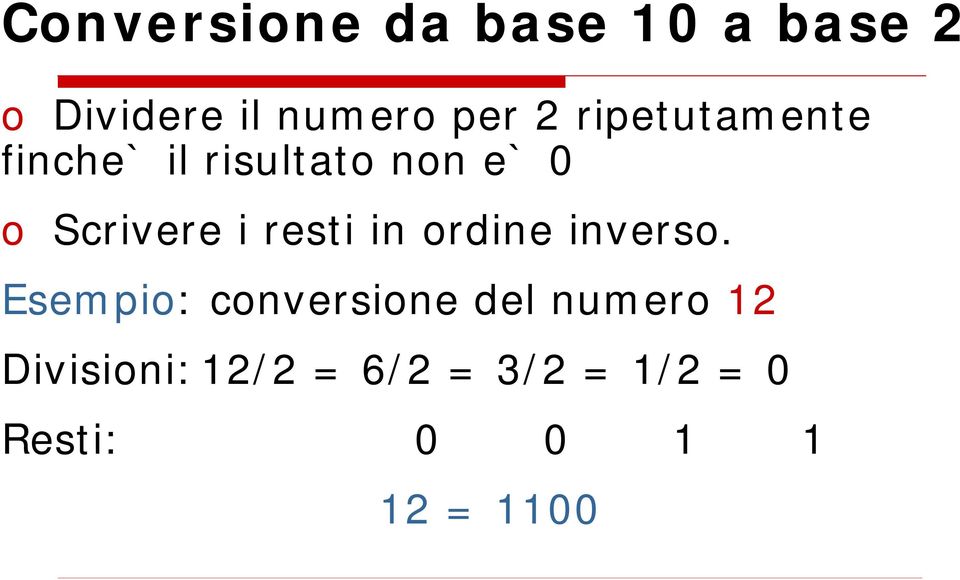 resti in ordine inverso.