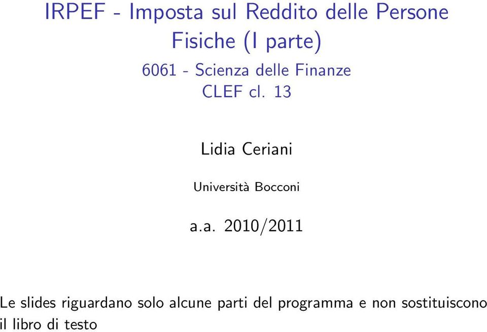 13 Università Bocconi a.