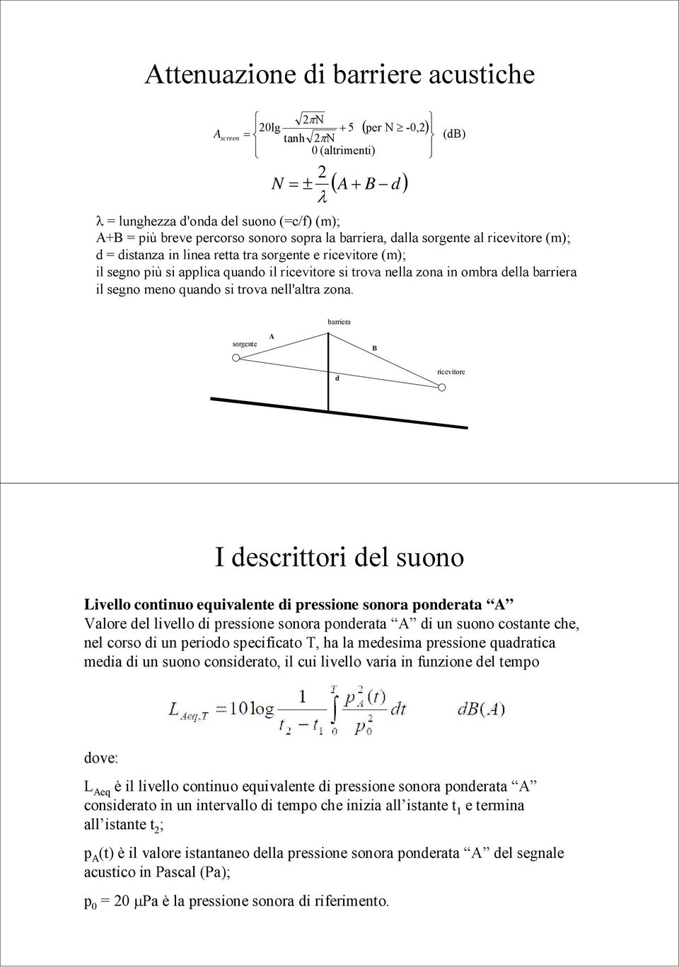 barriera il segno meno quando si trova nell'altra zona.