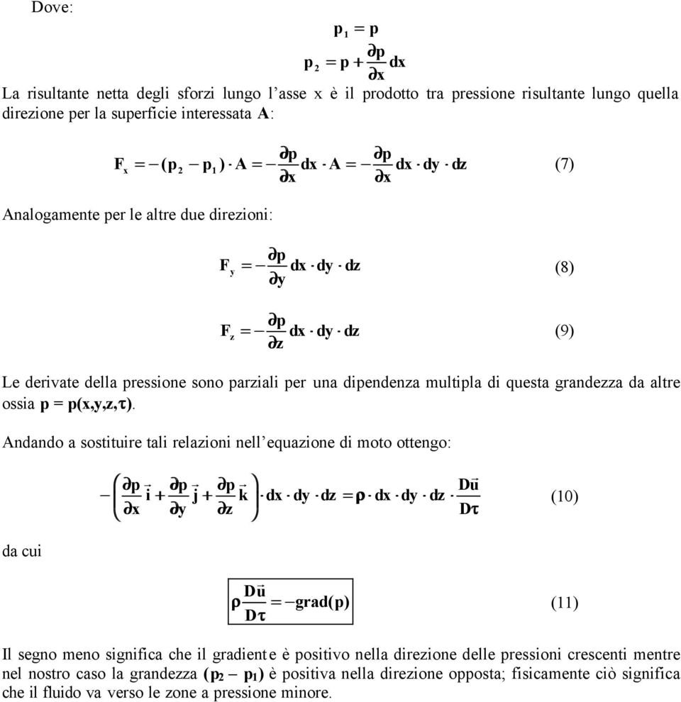 ossia p = p(x,y,z,t).