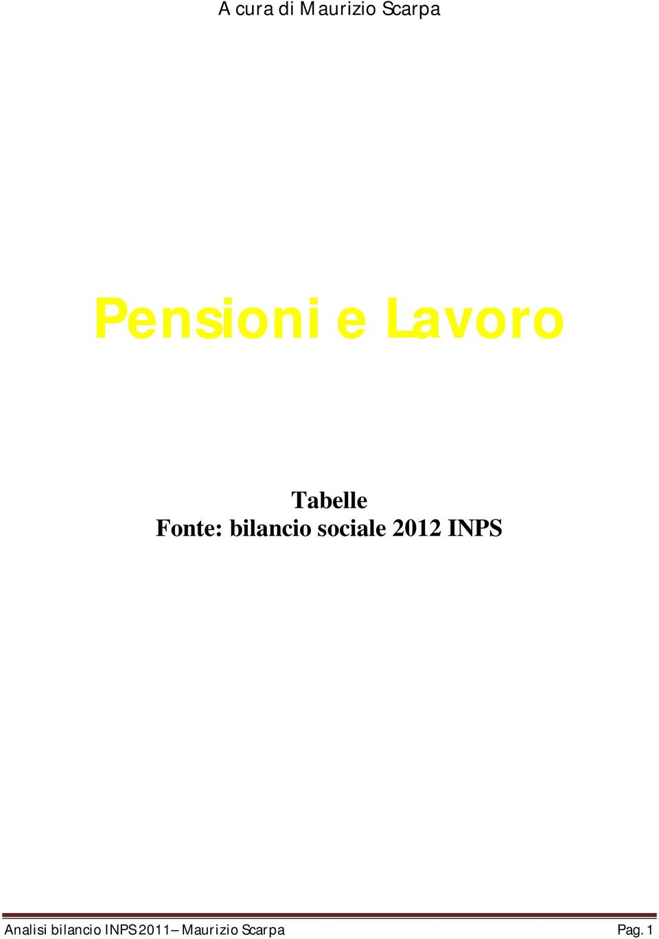 bilancio sociale 2012 INPS