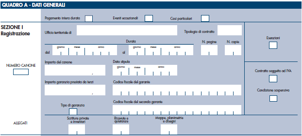 2.3.1 COME SI COMPONE IL NUOVO MODELLO Il modello si compone di quattro quadri (A, B, C, D), alcuni dei quali suddivisi in sezioni.