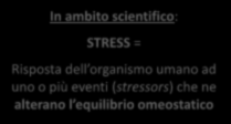Dott.ssa Manuela Rossini CONFUSIVITA Nel senso comune: STRESS = accezione negativa sono stressato è un lavoro stressante In ambito scientifico: STRESS = Risposta dell organismo umano ad uno o più