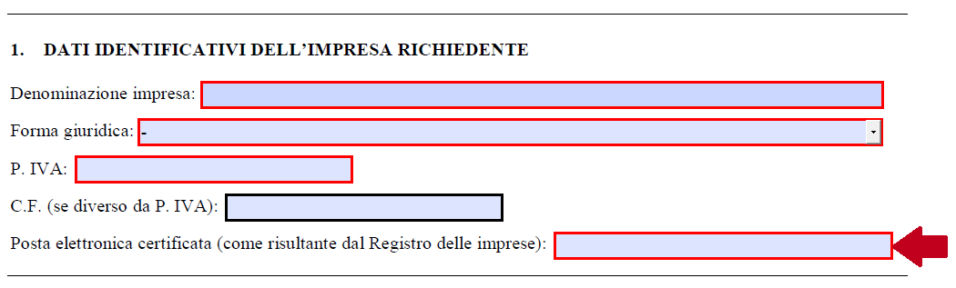 DATI RELATIVI AL FIRMATARIO DELLA DOMANDA venga selezionato Procuratore speciale in automatico nell ultima