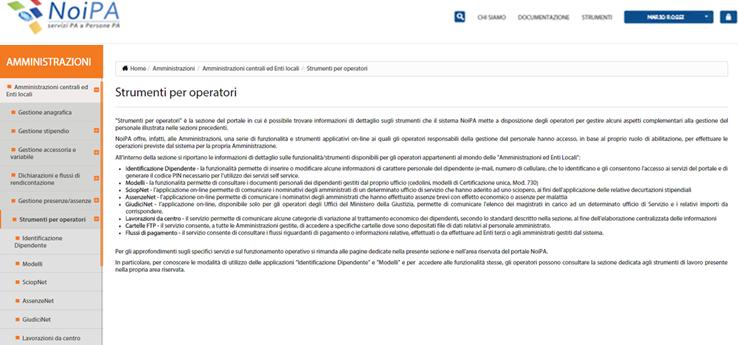 Quanti passi per trovare gli strumenti per operatori delle Amministrazioni centrali ed Enti locali Identificazione Dipendente Modelli SciopNet AssenzeNet