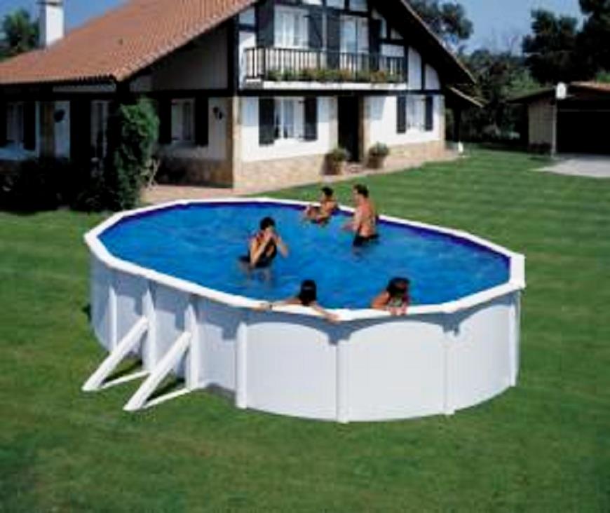 Struttura esterna Serie KIT610ECO Piscina parete acciaio smontabile 610x375 H120 Liner: trattato anti-ultravioletti 20 893 litri Montaggio : 8 ore per 2 o 3 adulti Struttura acciaio laccato bianco di