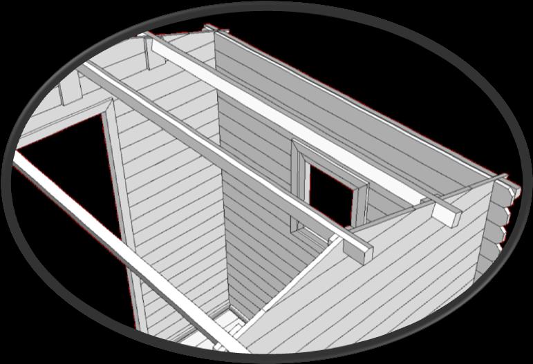 Vite 4,5 x 50 Iniziare con le perline del tetto (109 cm) partendo dal fronte della casa, con la femmina della perlina rivolta verso l esterno e il lato smussato verso il basso.