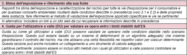 Format di uno SE per e-sds Linee Guida ECHA maggio 2010 Triossido di cromo ES 3 Trattamenti superficiali Elenco descrittori pertinenti allo ES (SU, PROC, PC, ERC,.