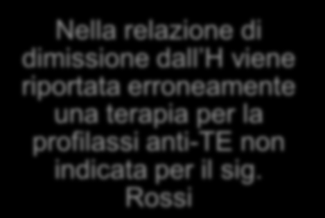 In realtà, la vicenda del sig. Rossi non è stata così lineare Identificazione errata all ingresso in PS.