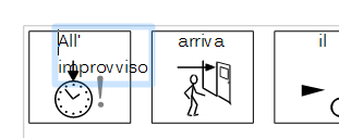 Alcuni trucchi Vogliamo mantenere il riquadro quadrato, anche in presenza di parole lunghe Consideriamo una frase in cui sia presente ad es. la parola "improvvisamente".