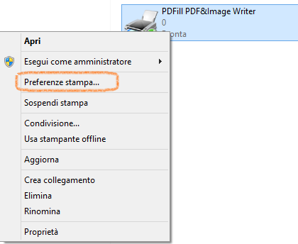 Configurazione della risoluzione di stampa Per configurare la stampante alla risoluzione ottimale, se necessario: Dal bottone di accesso di windows scegliete "stampanti", Figura 26: configurazione