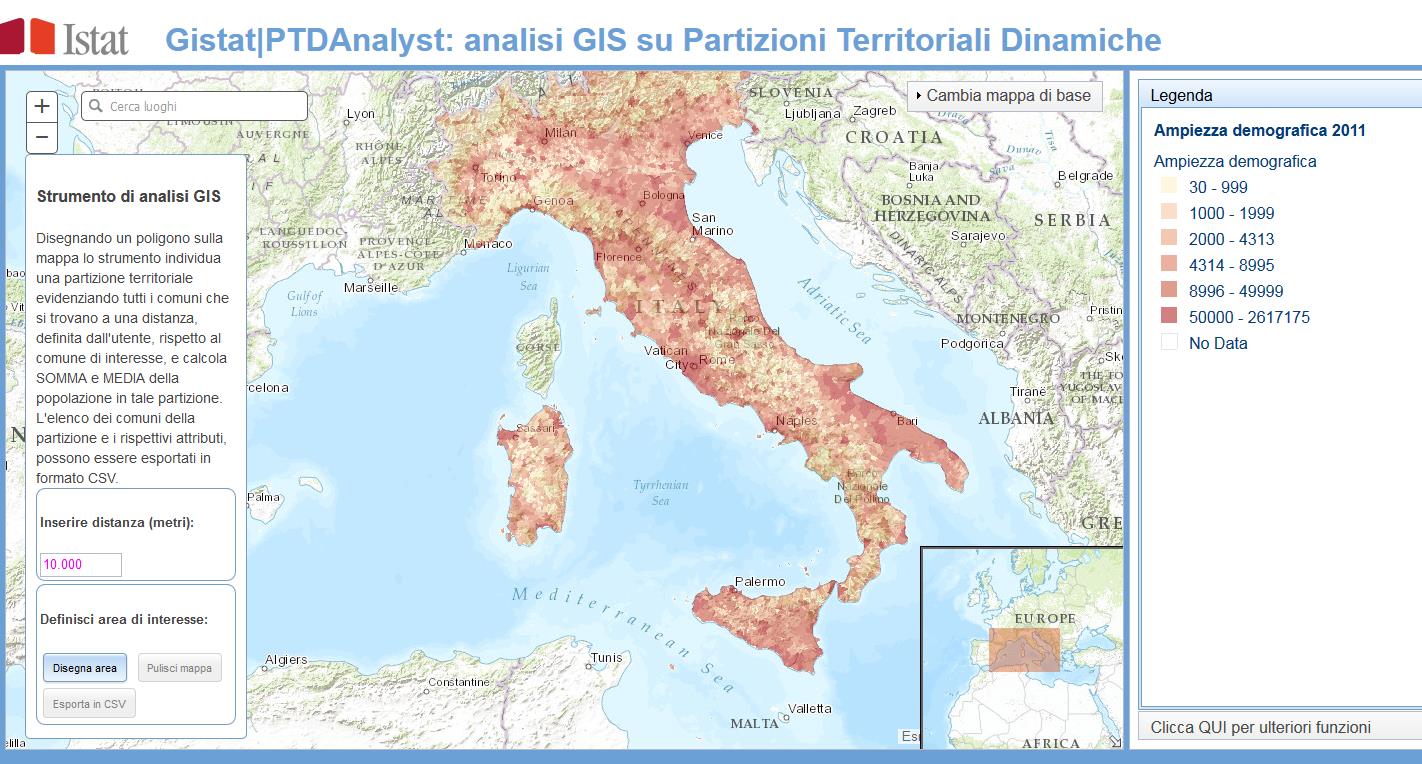 PTDAnalyst: Analisi GIS su Partizioni