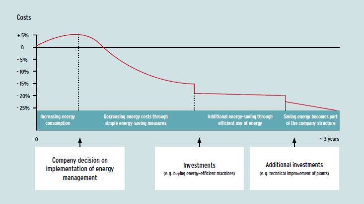 Fonte: Energy Management Systems in Practice; ISO 50001: A Guide for Companies and Organisations, Federal Ministry for the Environment, Nature Conservation and Nuclear Safety, 2012.