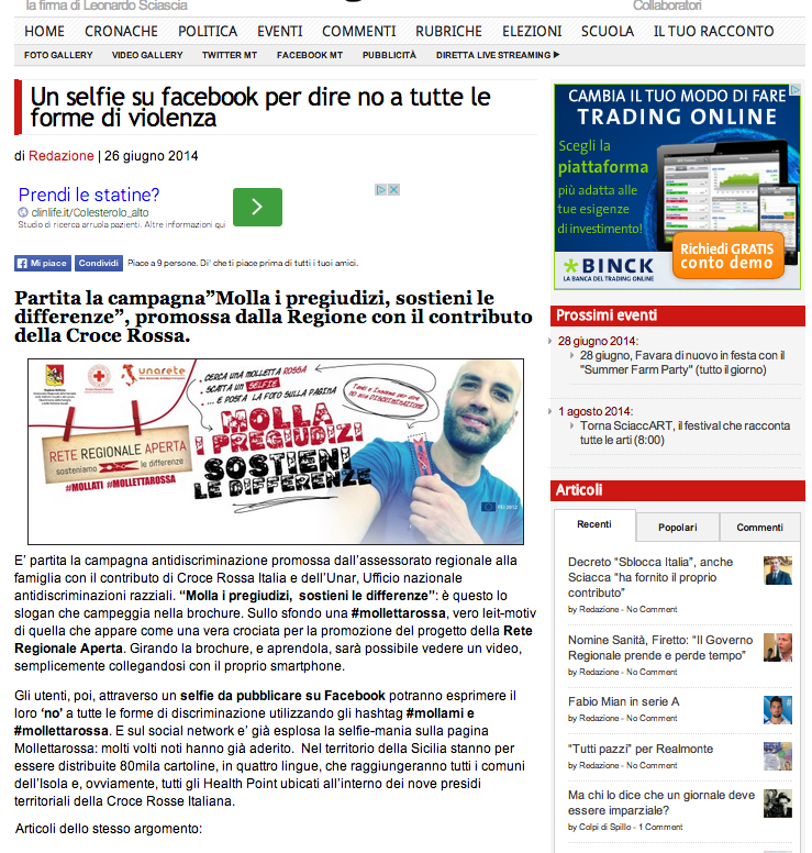 21) MALGRADO TUTTO http://www.malgradotuttoweb.