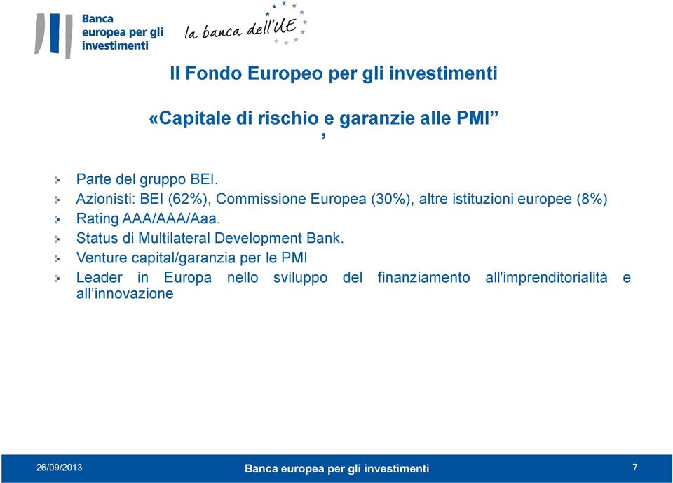 Status di Multilateral Development Bank.