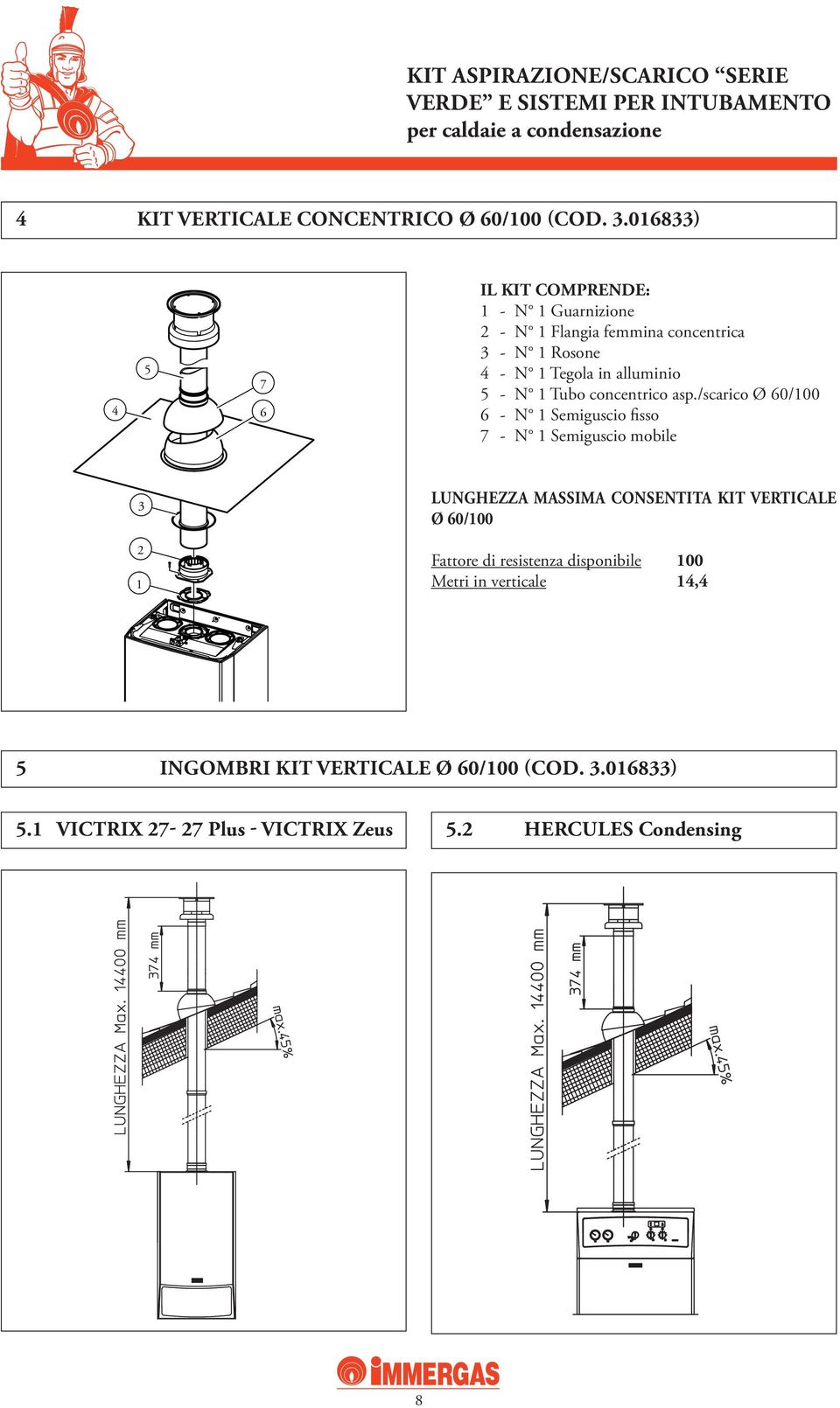 alluminio 5 - N 1 Tubo concentrico asp.