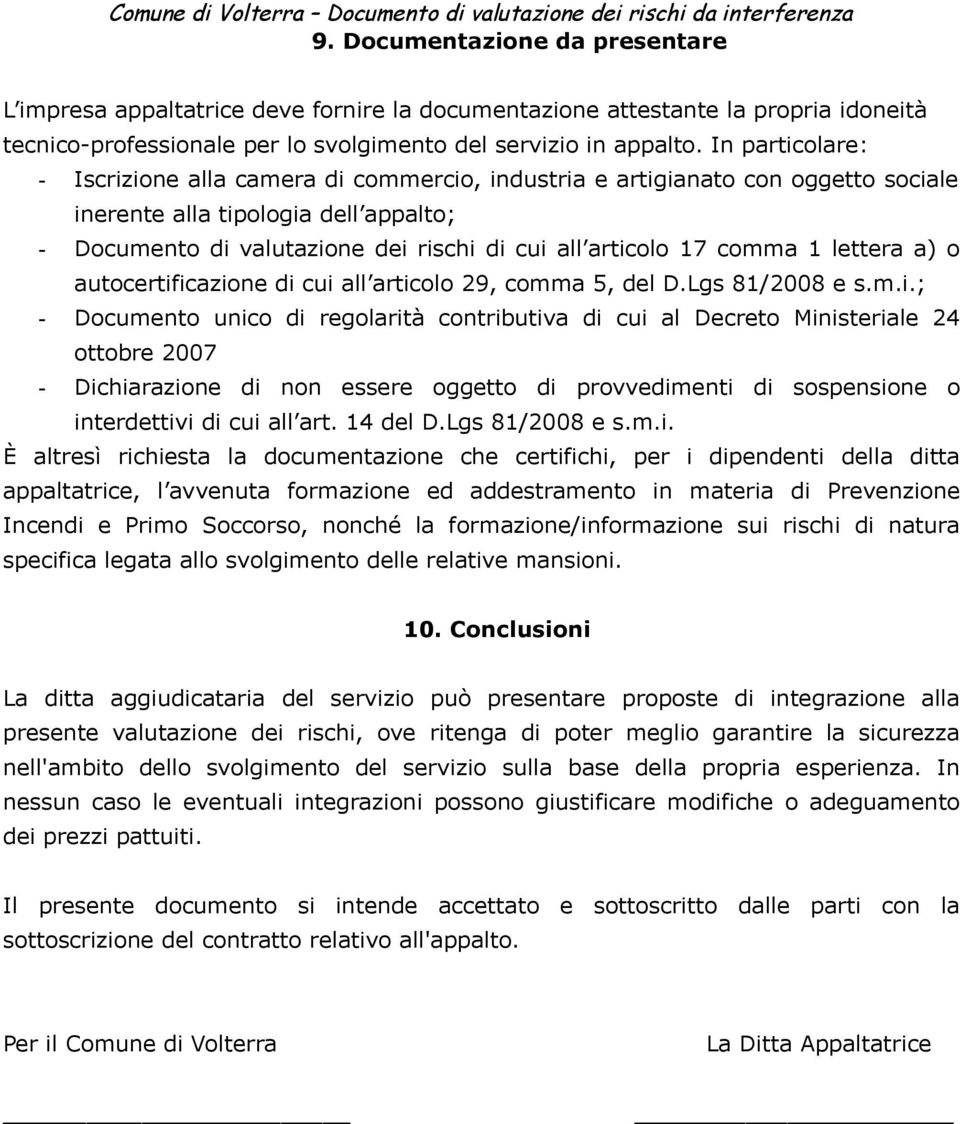 comma 1 lettera a) o autocertif