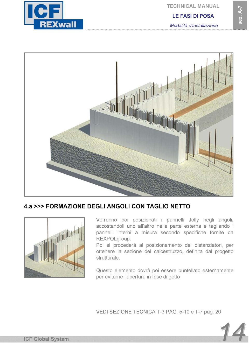 Poi si procederà al posizionamento dei distanziatori, per ottenere la sezione del calcestruzzo, definita dal progetto strutturale.