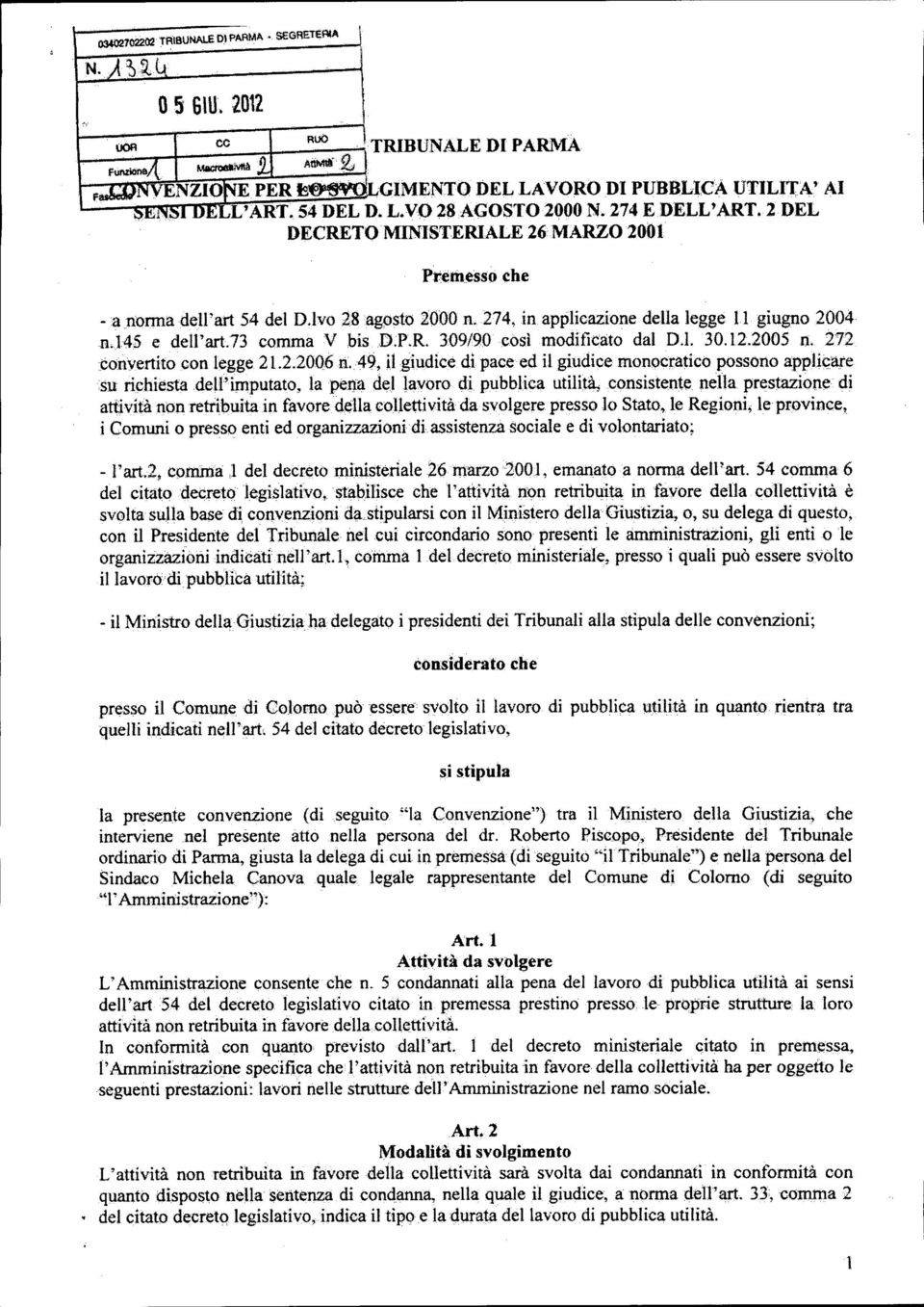 l. 30.12.2005 n. 272 convertito con legge 21.2.2006n.