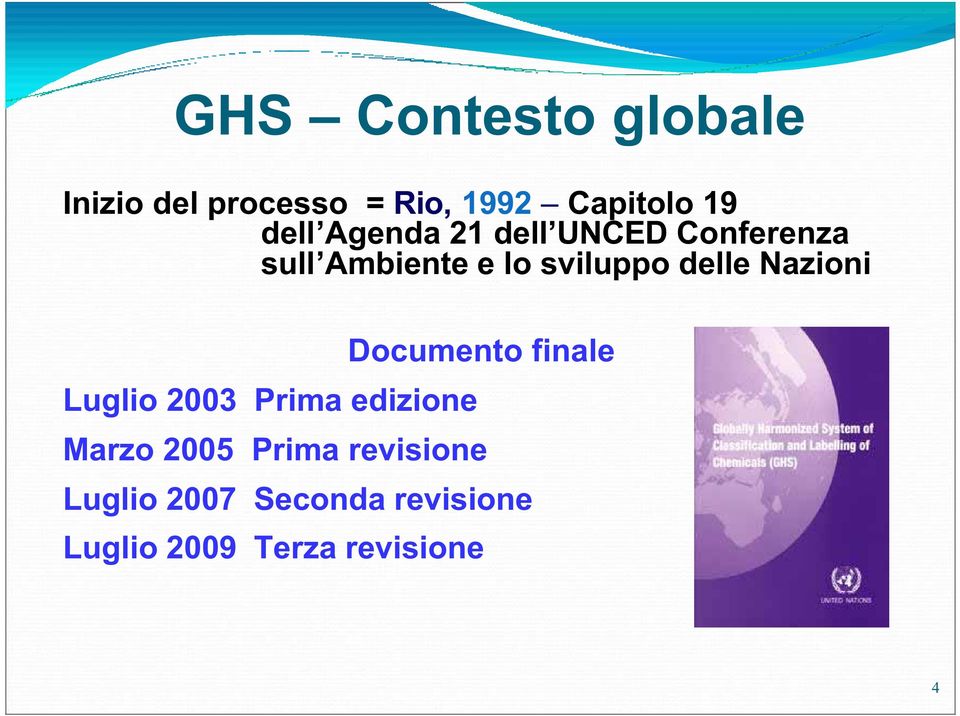 delle Nazioni Documento finale Luglio 2003 Prima edizione Marzo 2005