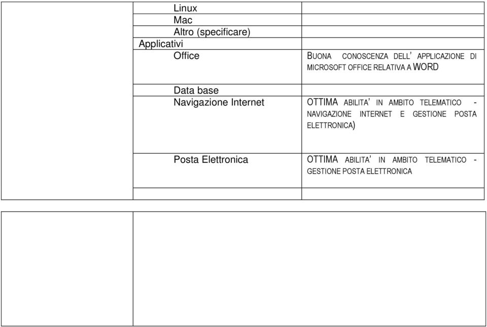 OTTIMA ABILITA IN AMBITO TELEMATICO - NAVIGAZIONE INTERNET E GESTIONE POSTA