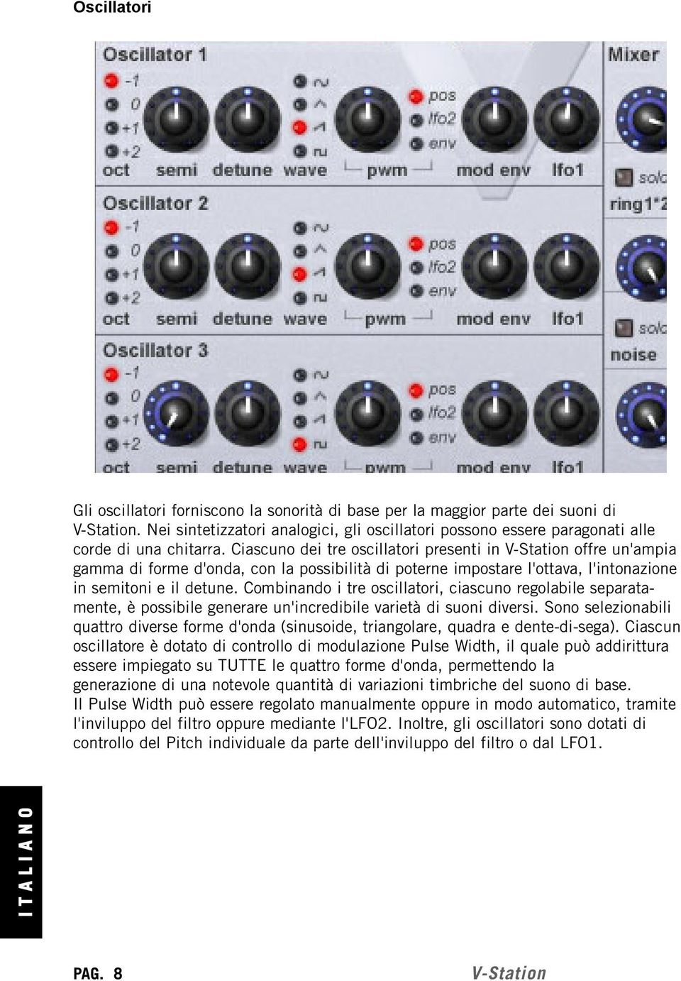 Combinando i tre oscillatori, ciascuno regolabile separatamente, è possibile generare un'incredibile varietà di suoni diversi.