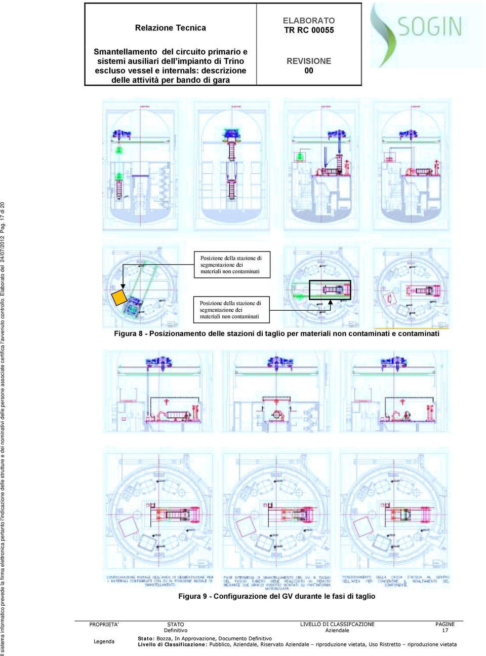 17 di 20 Posizione della stazione di segmentazione dei materiali non contaminati Posizione della stazione di segmentazione dei materiali non contaminati Figura 8