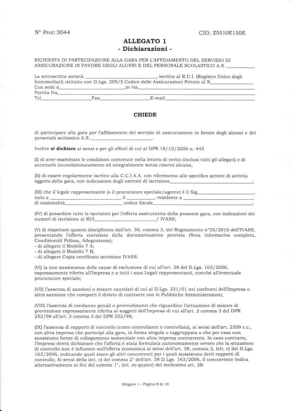 29 l5 Cie e11e Assiurzini Privte l Cn see ln v1 Prtit v tel x-e-mi1 CHEDE i prteipre 1l gr per i'ffiment e1 servizi i ssiurzine in fvre egli lunni e el persnle slsti A.