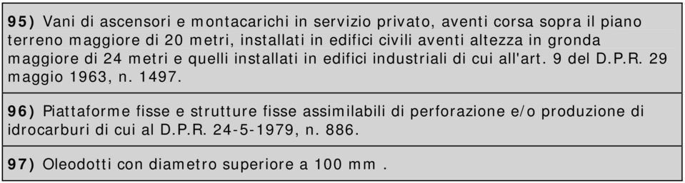 di cui all'art. 9 del D.P.R. 29 maggio 1963, n. 1497.