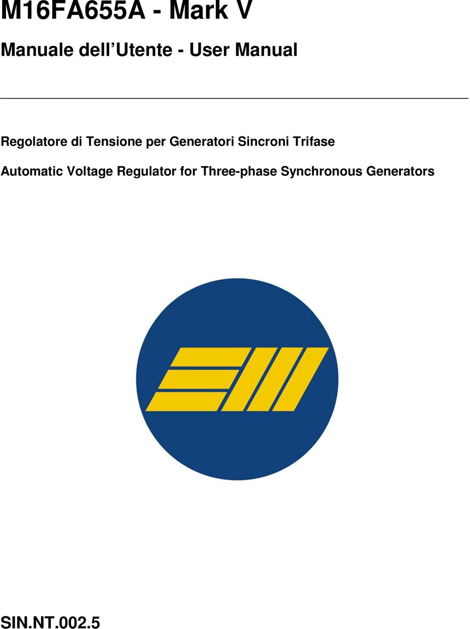 Sincroni Trifase Automatic Voltage Regulator