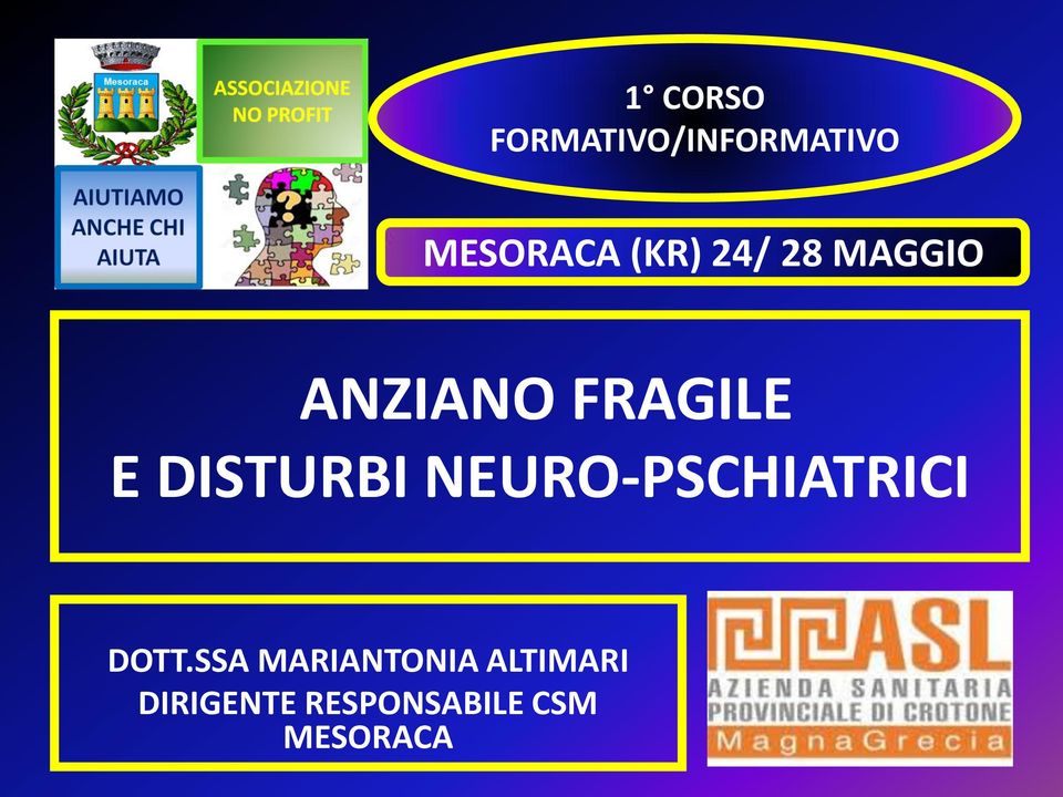 DISTURBI NEURO-PSCHIATRICI DOTT.