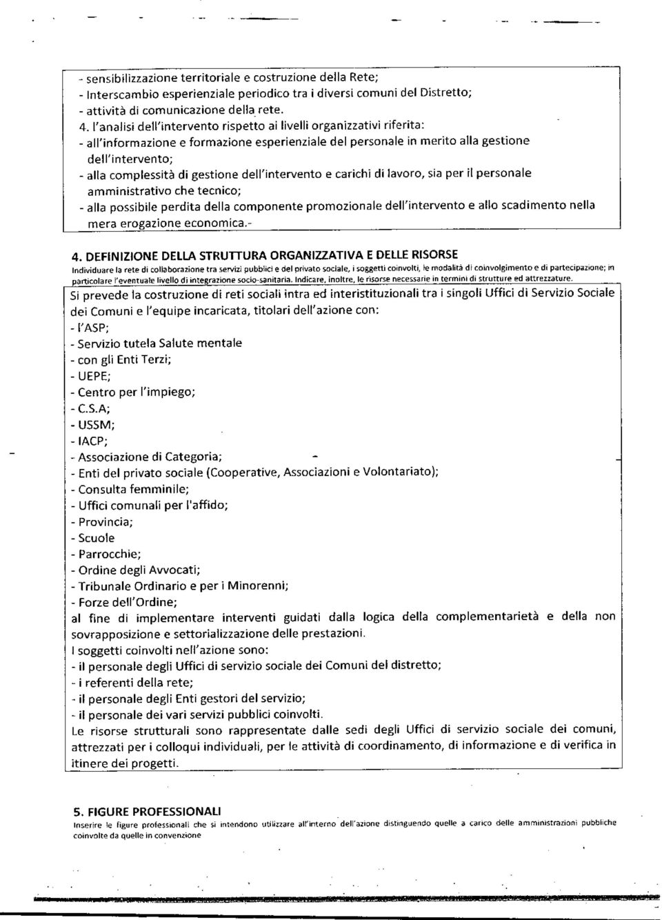 gestione dell'intervento e carichi di lavoro, sia per il personale amministrativo che tecnico; - alla possibile perdita della componente promozionale dell'intervento e allo scadimento nella mera