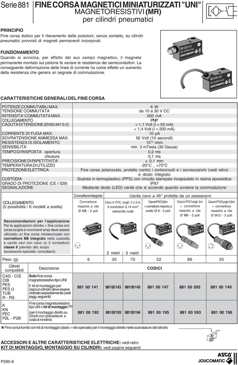 FUNZIONAMENTO Quando si avvicina, per effetto del suo campo magnetico, il magnete permanente montato sul pistone fa variare le resistenze dei semiconduttori.