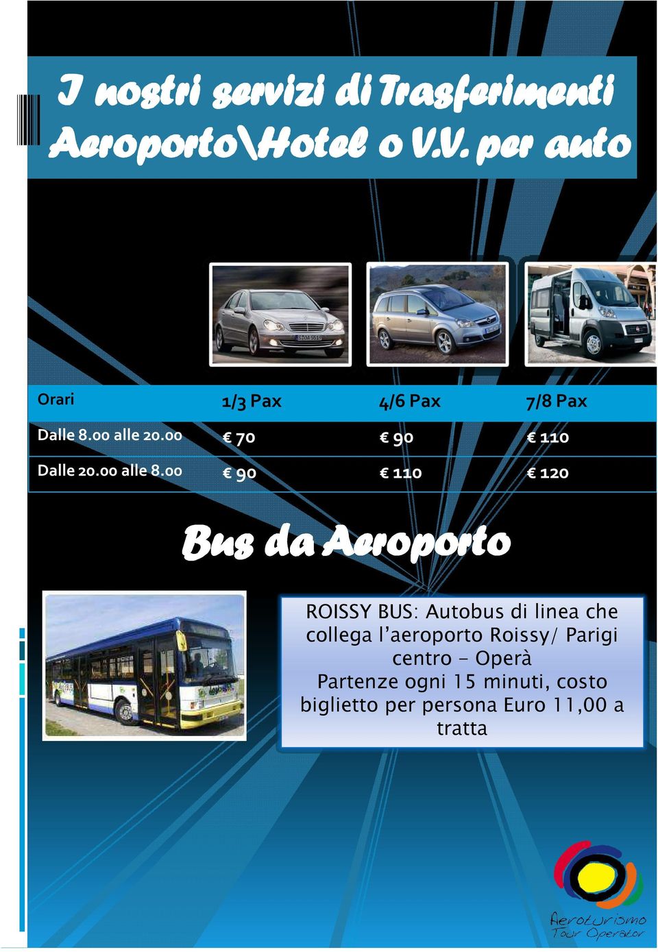 00 90 110 120 ROISSY BUS: Autobus di linea che collega l