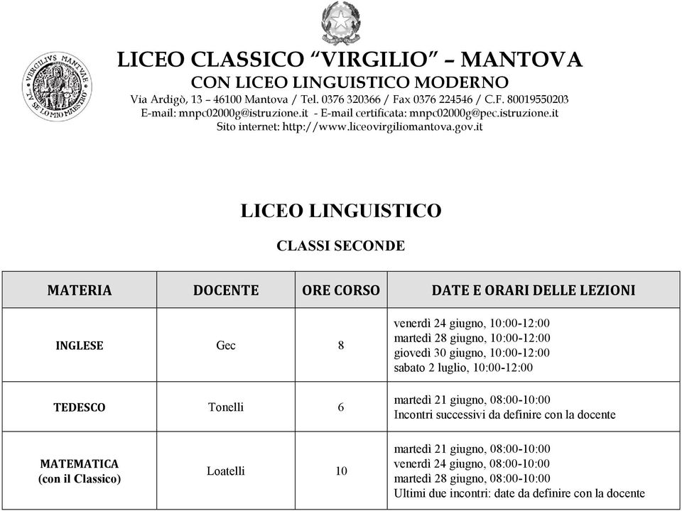 2 luglio, 10:00-12:00 Loatelli 10