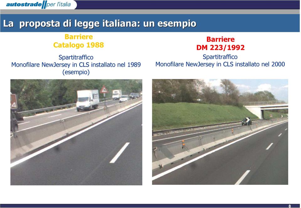 CLS installato nel 1989 (esempio) Barriere DM 223/1992