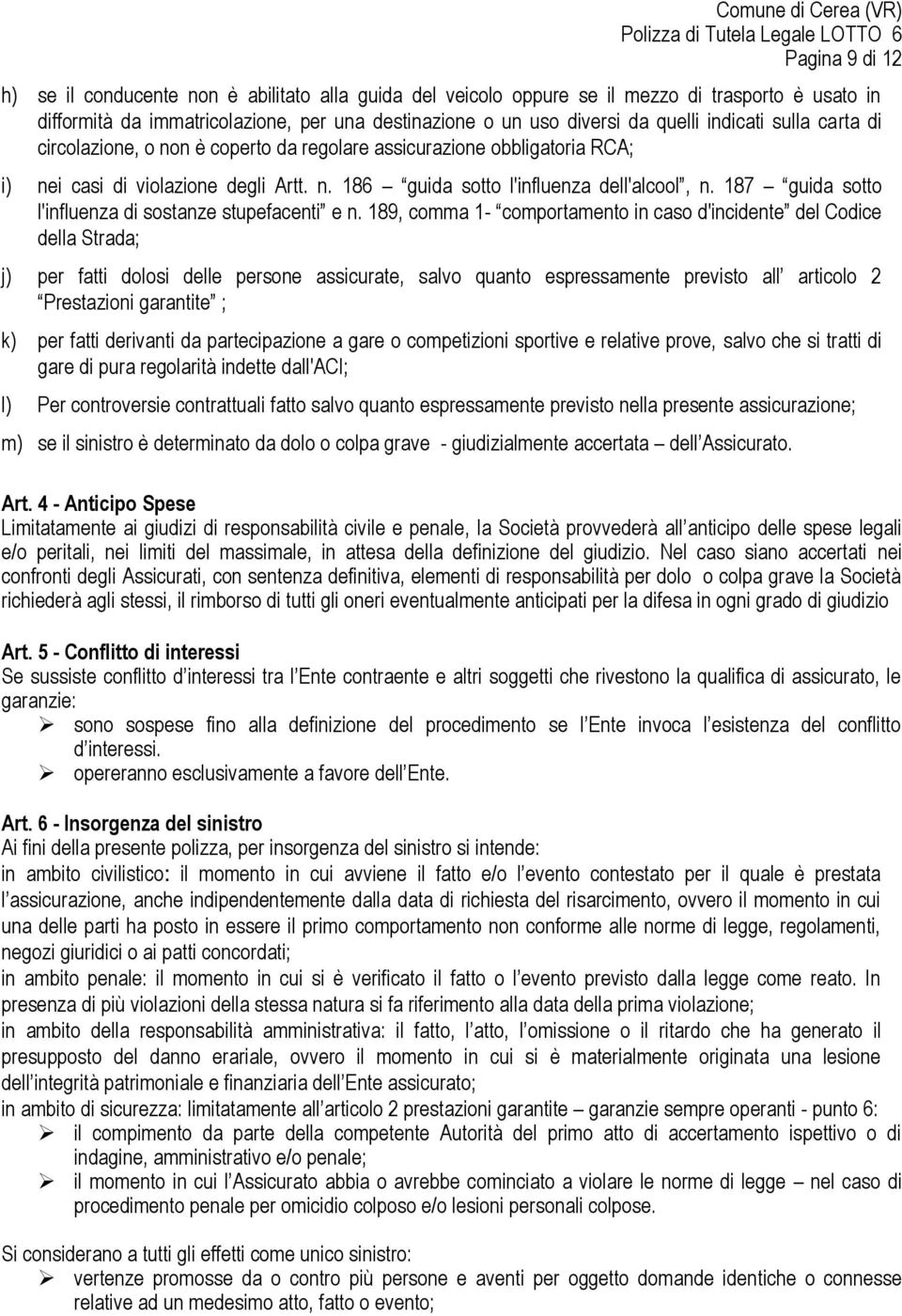 187 guida sotto l'influenza di sostanze stupefacenti e n.