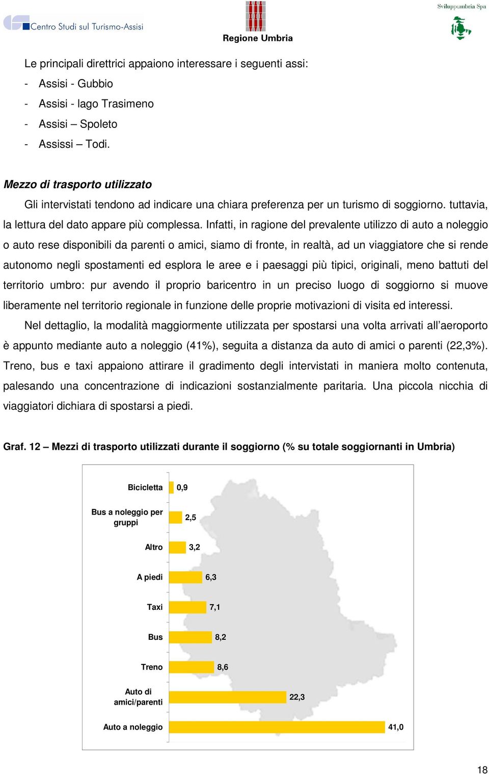 Infatti, in ragione del prevalente utilizzo di auto a noleggio o auto rese disponibili da parenti o amici, siamo di fronte, in realtà, ad un viaggiatore che si rende autonomo negli spostamenti ed