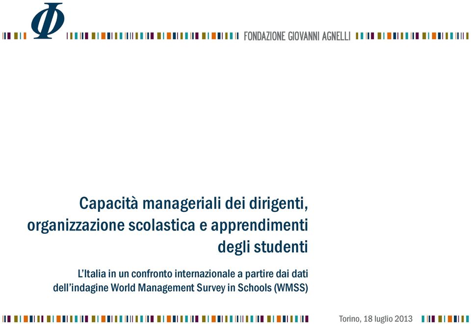 confronto internazionale a partire dai dati dell indagine