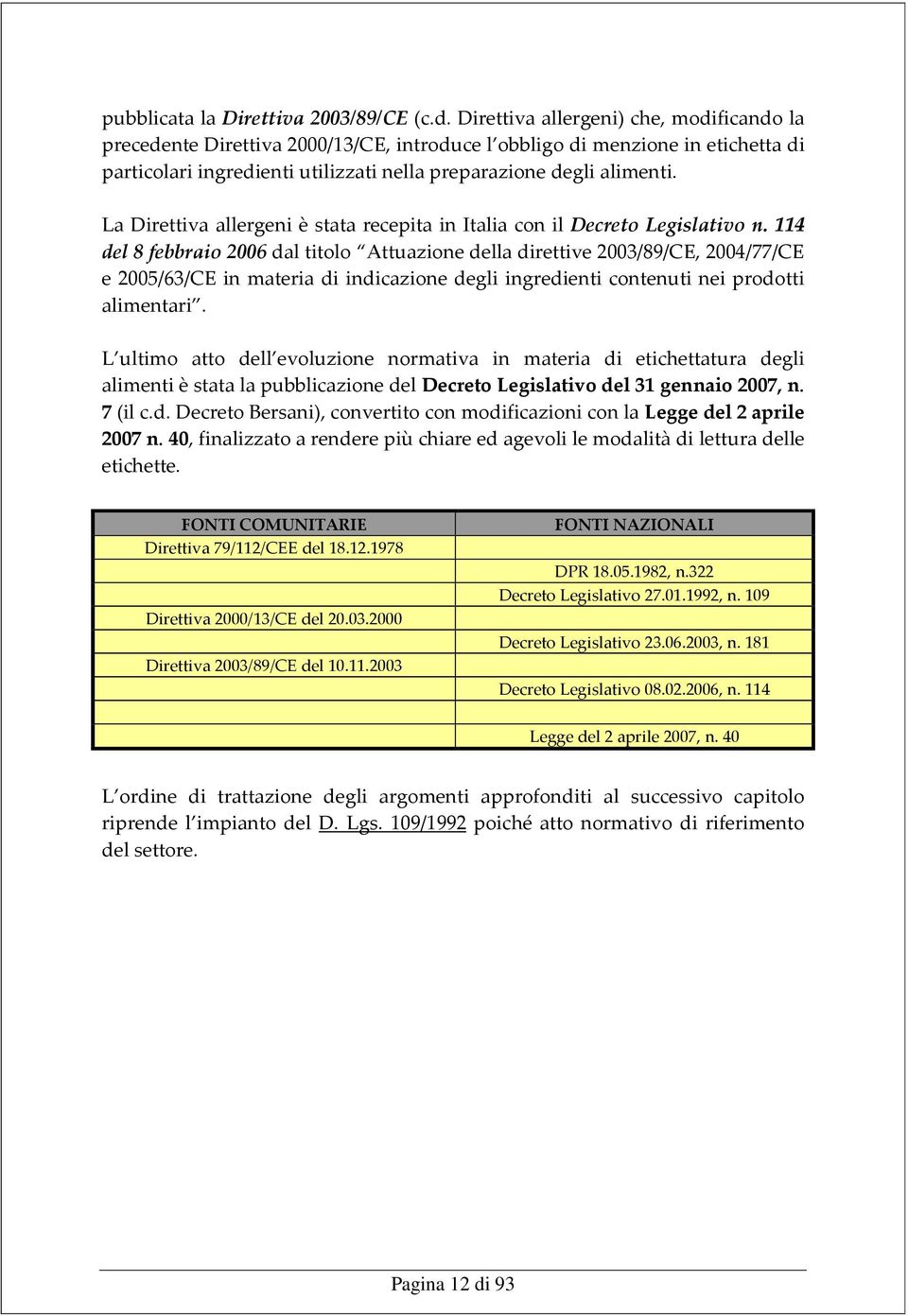 La Direttiva allergeni è stata recepita in Italia con il Decreto Legislativo n.