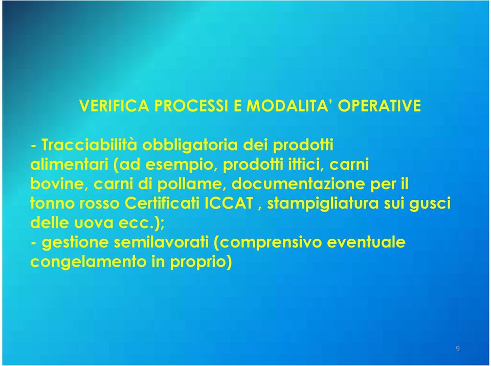 documentazione per il tonno rosso Certificati ICCAT, stampigliatura sui gusci