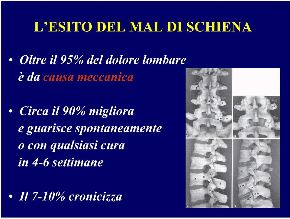 90% migliora e guarisce spontaneamente o con