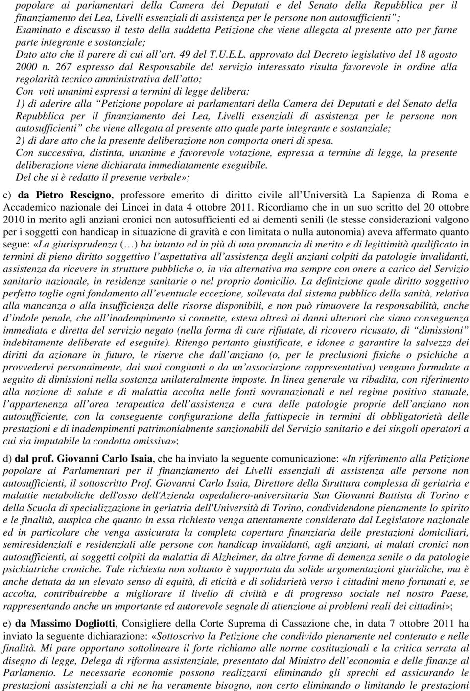 approvato dal Decreto legislativo del 18 agosto 2000 n.