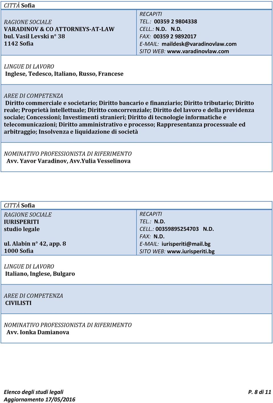 com Inglese, Tedesco, Italiano, Russo, Francese Diritto commerciale e societario; Diritto bancario e finanziario; Diritto tributario; Diritto reale; Proprietà intellettuale; Diritto concorrenziale;