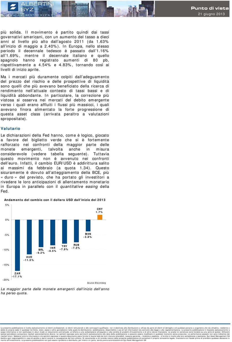 83%, tornando così ai livelli di inizio aprile.