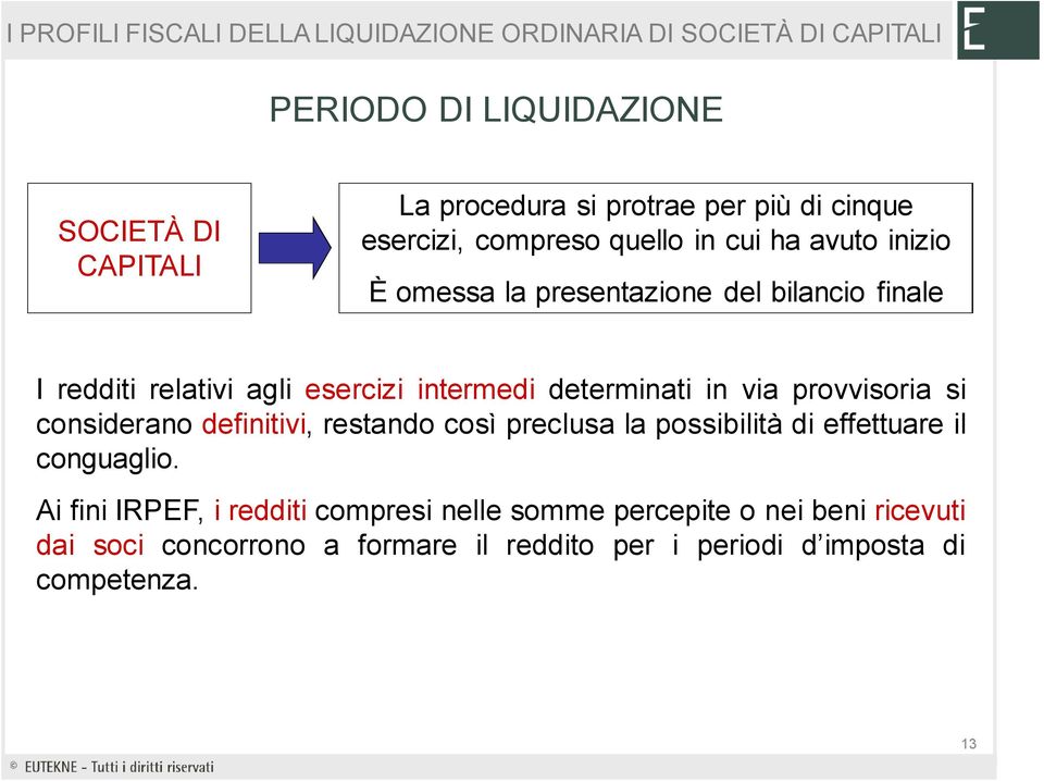 provvisoria si considerano definitivi, restando così preclusa la possibilità di effettuare il conguaglio.