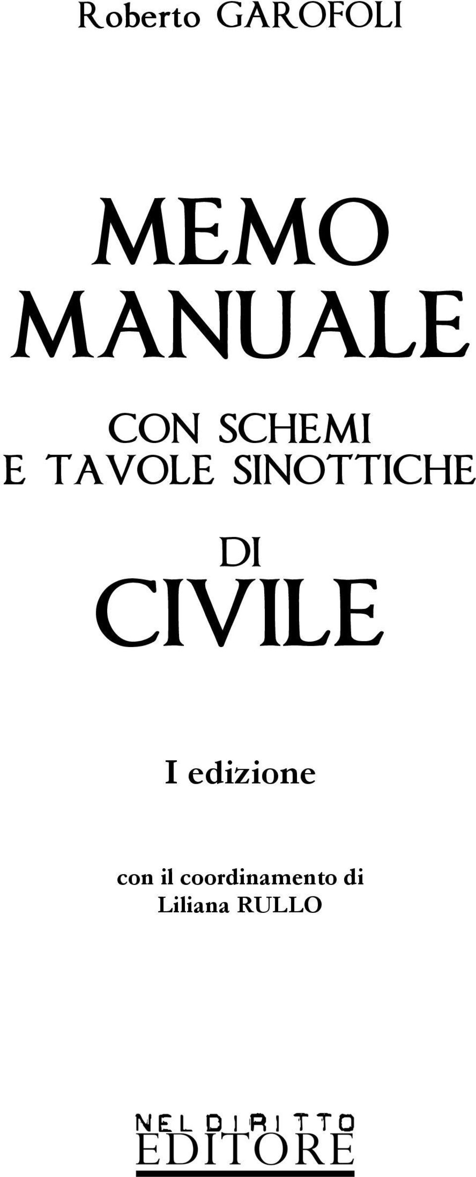 SINOTTICHE DI CIVILE I