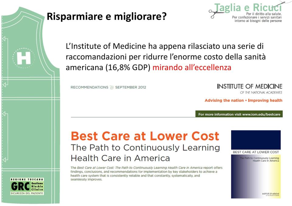 una serie di raccomandazioni per ridurre l