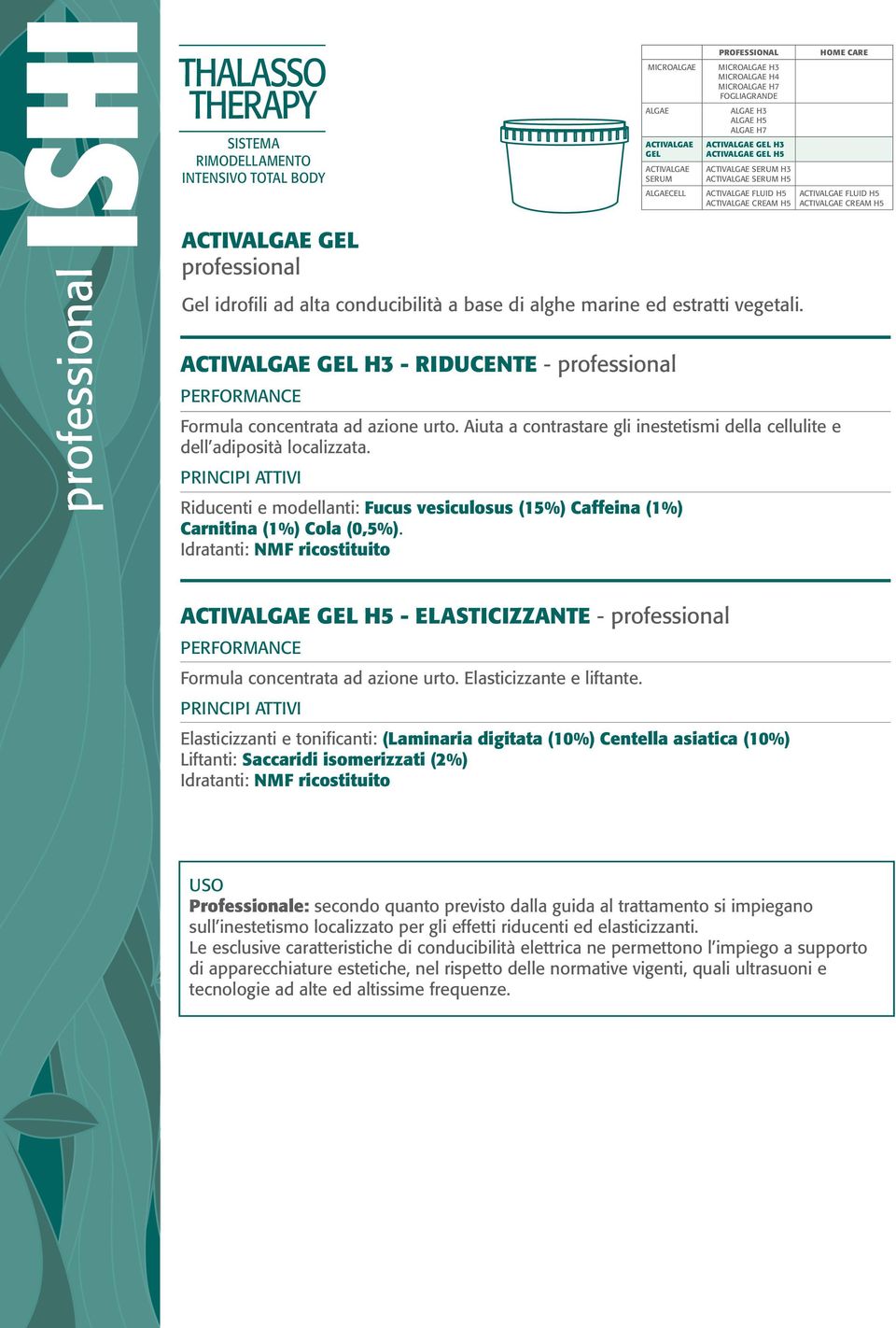 Aiuta a contrastare gli inestetismi della cellulite e dell adiposità localizzata. Riducenti e modellanti: Fucus vesiculosus (15%) Caffeina (1%) Carnitina (1%) Cola (0,5%).