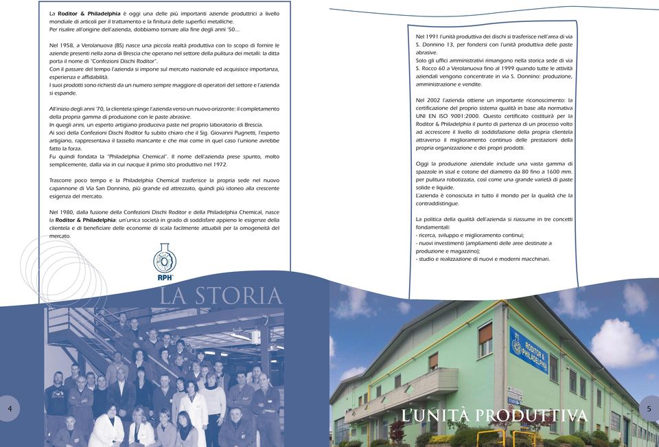 .. Nel 1958, a Verolanuova (BS) nasce una piccola realtà produttiva con lo scopo di fornire le aziende presenti nella zona di Brescia che operano nel settore della pulitura dei metalli: la ditta